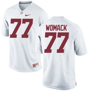 Men's Alabama Crimson Tide #77 Matt Womack White Authentic NCAA College Football Jersey 2403LHTR8